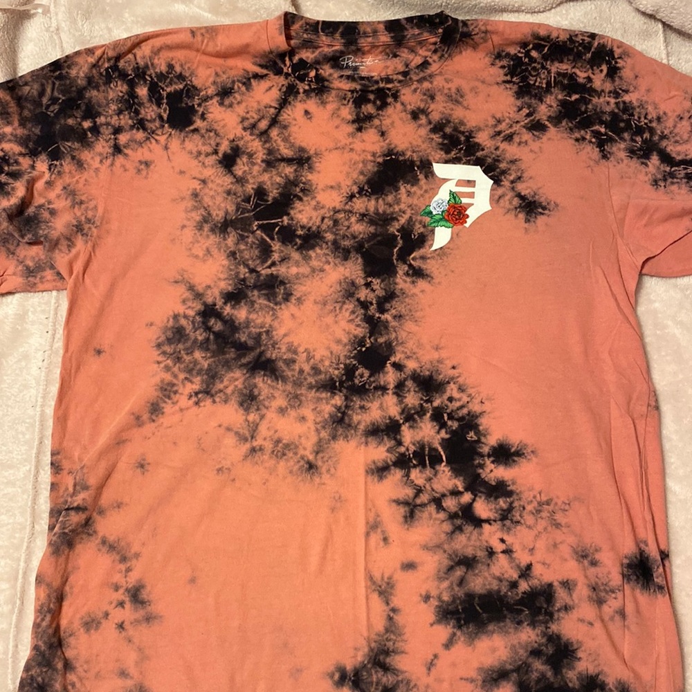 Primitive Pink & Black Tie Dye Shirt